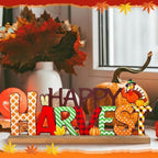 Happy Harvest Decorations for Home, Fall Metal Table Sign, alternate view 5