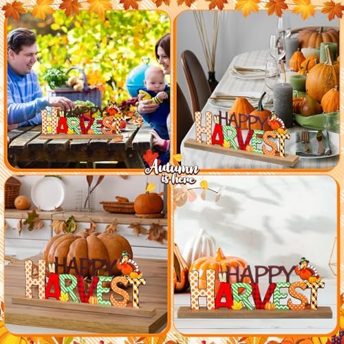 Happy Harvest Decorations for Home, Fall Metal Table Sign, alternate view 6