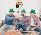 Happy St.Patricks Day Door Sign Rainbow Shamrock Clover Wreath Sign for Front Door St. Patrick's Day Decorations, alternate