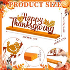 Happy Thanksgiving Decorations for Home, Fall Metal Table Sign, alternate view 3
