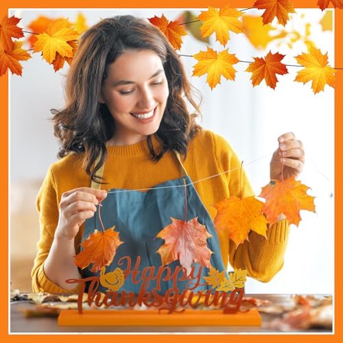 Happy Thanksgiving Decorations for Home, Fall Metal Table Sign, alternate view 4