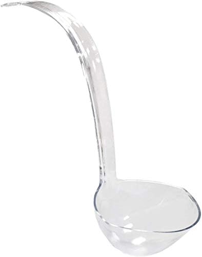 Hard Plastic 5-Ounce Punch Bowl/Serving Ladle, 3-Count, Clear in Clear