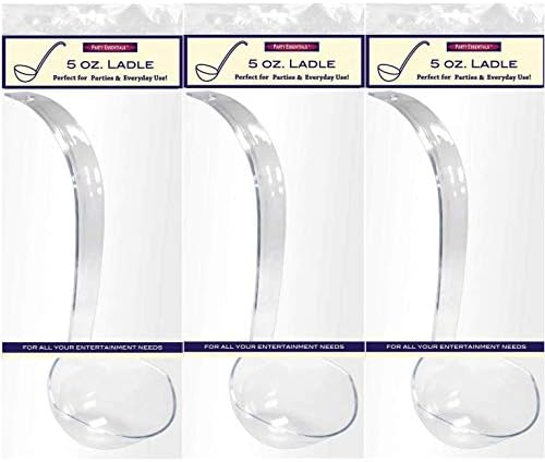 Hard Plastic 5-Ounce Punch Bowl/Serving Ladle, 3-Count, Clear in Clear, alternate view 3