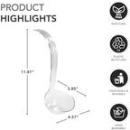 Hard Plastic 5-Ounce Punch Bowl/Serving Ladle, Clear, 4-Count in Clear, alternate view 2