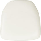 Hard Vinyl Chiavari Chair Cushion, White in White