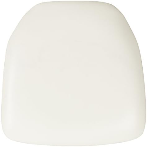 Hard Vinyl Chiavari Chair Cushion, White in White