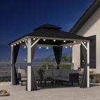 Hardtop Gazebo 10' x 10' Pavilion with White Frame