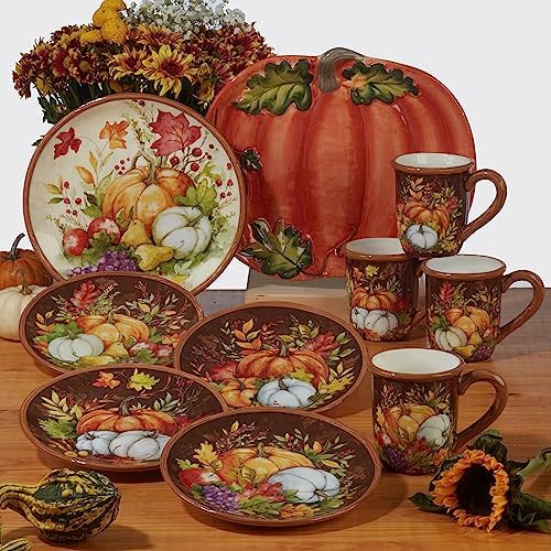 Harvest Blessings Ceramic Rectangular Platter - Ideal for appetizers, desserts, and party favorites, this, alternate view 2