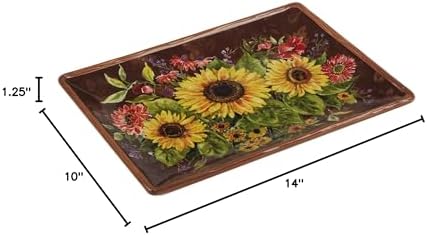 Harvest Blessings Ceramic Rectangular Platter - Ideal for appetizers, desserts, and party favorites, this, alternate view 3