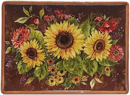 Harvest Blessings Ceramic Rectangular Platter - Ideal for appetizers, desserts, and party favorites, this, alternate view 4