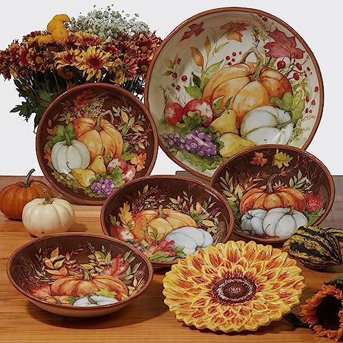 Harvest Blessings Ceramic Rectangular Platter - Ideal for appetizers, desserts, and party favorites, this, alternate view 5