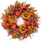 Harvest Fall Wreaths for Front Door - Farmhouse Thanksgiving Wreath Decor
