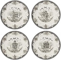 Haunted Village Accent Plates, Set Of 4, Assorted, Service For 4 in 4 Count in Multicolor