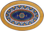 Havana Ceramic 16 inch Oval Platter, Microwave & Dishwasher Safe in Large (16 inch) in Havana