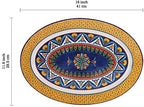 Havana Ceramic 16 inch Oval Platter, Microwave & Dishwasher Safe in Large (16 inch) in Havana, alternate view 3