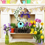 He is Risen Easter Decoration Wooden Wreaths for Front Door Sign Cross Sign Door Wall Signs, Christian Jesus, alternate view