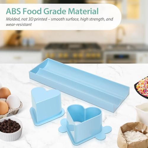 Heart Cake Pop Mold Set with 9in Tray and Sticks- Blue in Light blue(Heart), alternate view 6