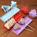Heart Cake Pop Mold Set with 9in Tray and Sticks- Blue in Light blue(Heart), alternate view 7