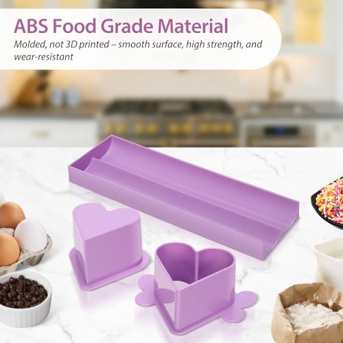 Heart Cake Pop Mold Set with 9in Tray and Sticks- Purple in Purple(Heart), alternate view 5