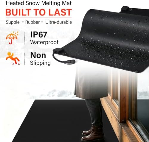 Heated Snow Melting Mat,30"x60" Snow Melting Mats for Decks and Sidewalks, alternate view 2