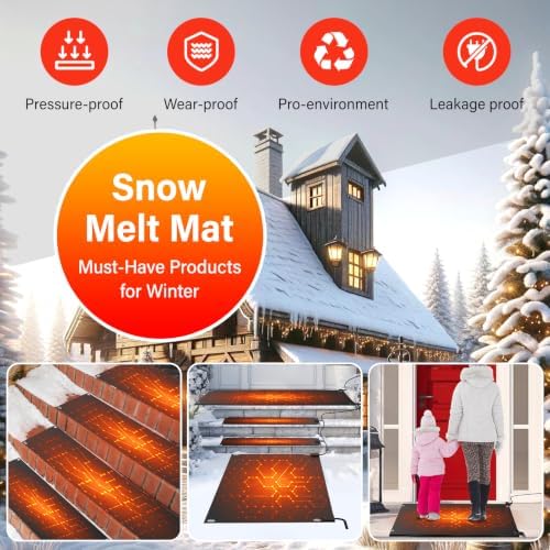 Heated Snow Melting Mat,30"x60" Snow Melting Mats for Decks and Sidewalks, alternate view 7