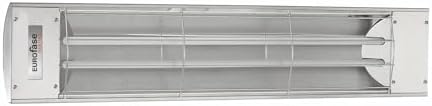 Heating 5000 Watt Electric Infrared Dual Element Heater-240 Voltage-Stainless Steel Finish-No Fascia Decorative