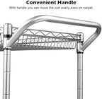 Heavy Duty 2 Tier Rolling Cart, NSF Listed, 660Lbs Capacity, Commercial Grade Metal, 35.63"x18.1"x33.93", alternate view 6