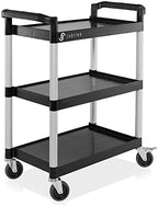 Heavy-Duty 3-Tier Utility Service Cart with Wheels, 31.5" x 37.5"