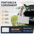 Heavy Duty 8FT Folding Table, Large Portable Utility Table with 620 lbs Load Capacity, Sturdy Steel Frame, alternate view 4