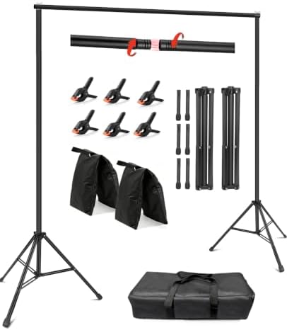 Heavy Duty Backdrop Stand 10×8ft - 7 Optional Widths, Easy Setup in 10×8ft