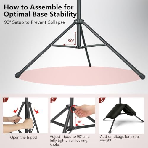 Heavy Duty Backdrop Stand 10×8ft - 7 Optional Widths, Easy Setup in 10×8ft, alternate view 5