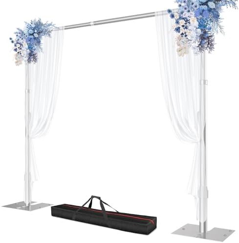 Heavy Duty Backdrop Stand 10x10ft, Pipe and Drape Background Stand in 10x10ft