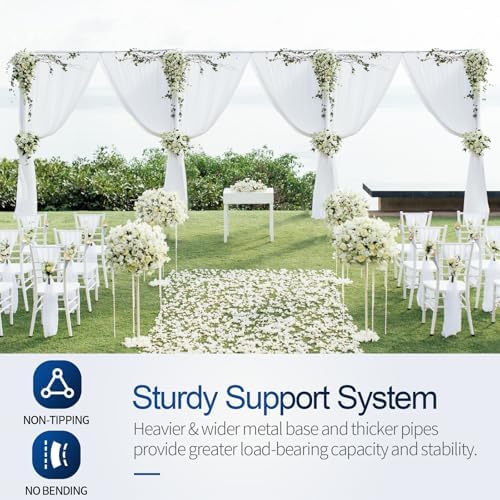 Heavy Duty Backdrop Stand 12x30ft, Pipe and Drape Stand Kit-Black in 12x30ft, alternate view 4