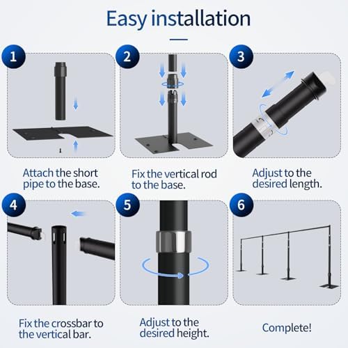 Heavy Duty Backdrop Stand 12x30ft, Pipe and Drape Stand Kit-Black in 12x30ft, alternate view 5