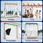 Heavy Duty Backdrop Stand 12x30ft, Pipe and Drape Stand Kit-Black in 12x30ft, alternate view 6
