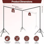 Heavy Duty Backdrop Stand 20x10ft, Large Adjustbale Banner Holder in 20x10ft, alternate view 2