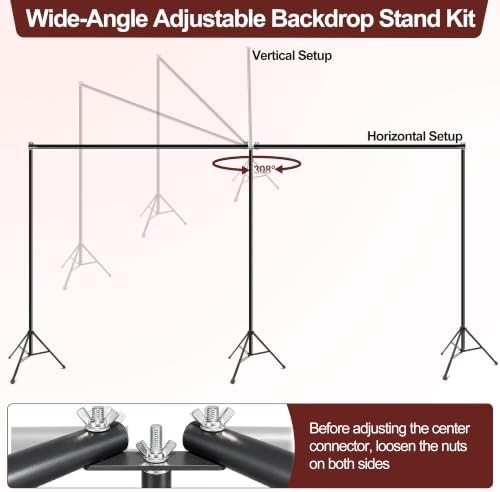 Heavy Duty Backdrop Stand 20x10ft, Large Adjustbale Banner Holder in 20x10ft, alternate view 3