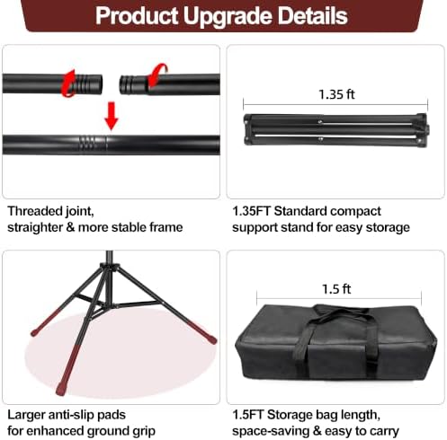 Heavy Duty Backdrop Stand 20x10ft, Large Adjustbale Banner Holder in 20x10ft, alternate view 5