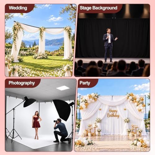 Heavy Duty Backdrop Stand 20x10ft, Large Adjustbale Banner Holder in 20x10ft, alternate view 7