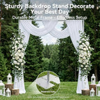 Heavy Duty Backdrop Stand, 8.9x10ft Pipe and Drape Stand, Silver in 8.9x10ft in Silver, alternate view 6