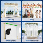 Heavy Duty Backdrop Stand 8.9x20ft, Pipe and Drape Stand Kit-Gold in 8.9x20ft, alternate view 6