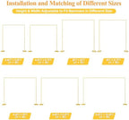 Heavy Duty Backdrop Stand, 8ft x 8ft, Adjustable Pipe and Drape Kit, Gold in Gold, alternate view 4