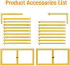 Heavy Duty Backdrop Stand, 8ft x 8ft, Adjustable Pipe and Drape Kit, Gold in Gold, alternate view 6