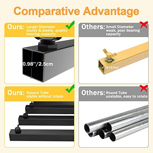 Heavy Duty Backdrop Stand 8ft x 8ft Black Pipe and Drape Backdrop Stand Kit Adjustable Metal Backdrop Sand for, alternate