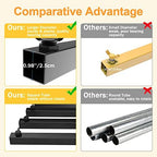 Heavy Duty Backdrop Stand 8ft x 8ft Black Pipe and Drape Backdrop Stand Kit Adjustable Metal Backdrop Sand for, alternate
