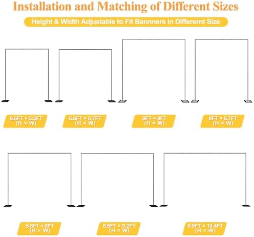 Heavy Duty Backdrop Stand 8ft x 8ft Black Pipe and Drape Backdrop Stand Kit Adjustable Metal Backdrop Sand for, alternate