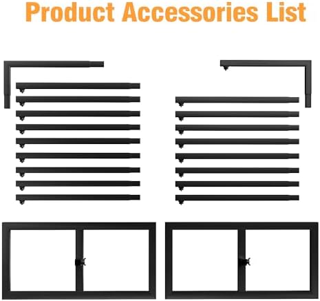 Heavy Duty Backdrop Stand 8ft x 8ft Black Pipe and Drape Backdrop Stand Kit Adjustable Metal Backdrop Sand for, alternate