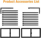 Heavy Duty Backdrop Stand 8ft x 8ft Black Pipe and Drape Backdrop Stand Kit Adjustable Metal Backdrop Sand for, alternate