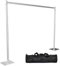 Heavy Duty Backdrop Stand, 8x10ft Pipe and Drape Backdrop Stand Kit with Adjustable Telescopic Poles Frame and