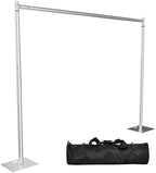 Heavy Duty Backdrop Stand, 8x10ft Pipe and Drape Backdrop Stand Kit with Adjustable Telescopic Poles Frame and